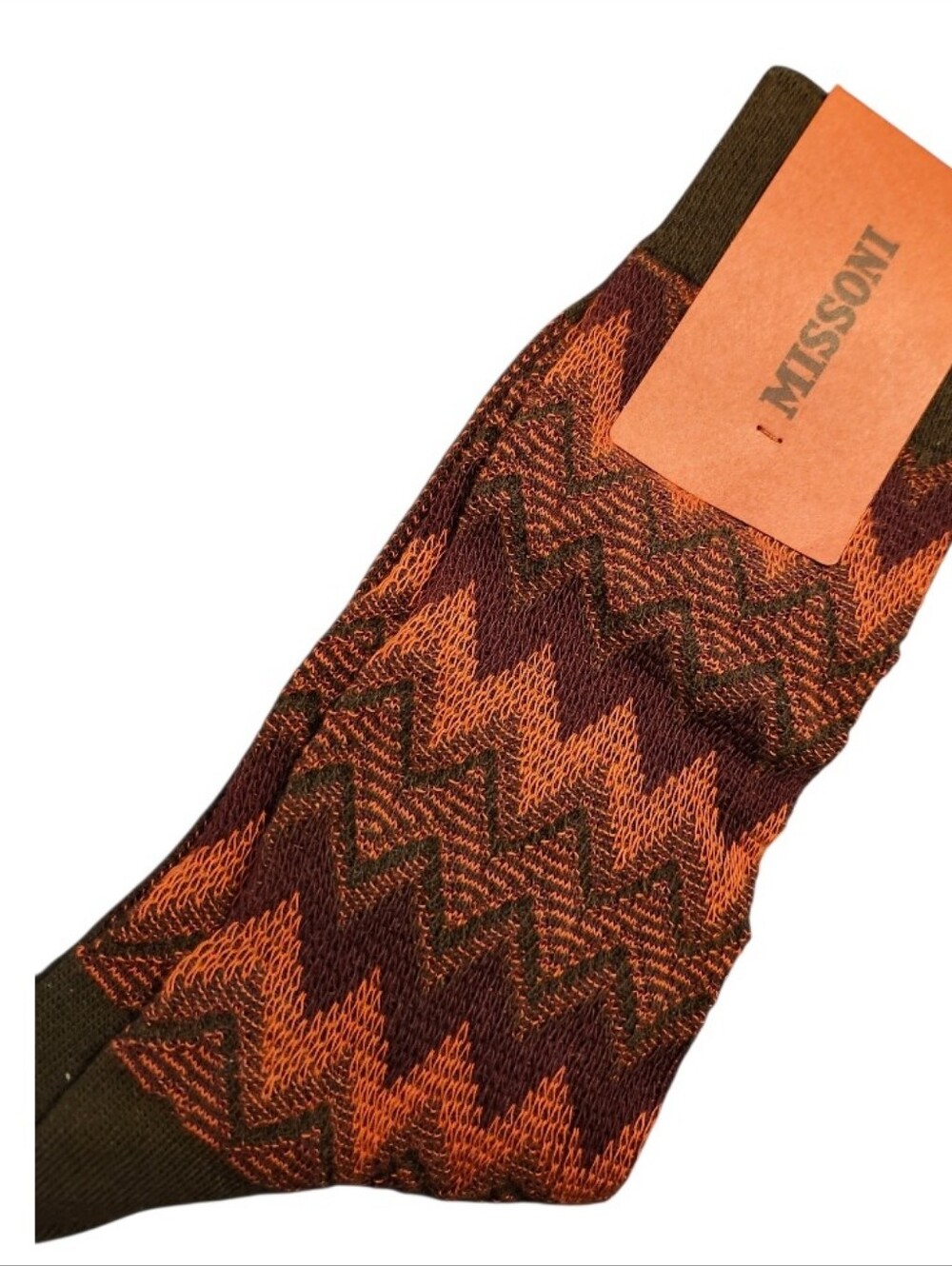 NWT AUTHENTIC MISSONI Burgundy Rust Cotton Blend Socks MADE IN ITALY S/ M